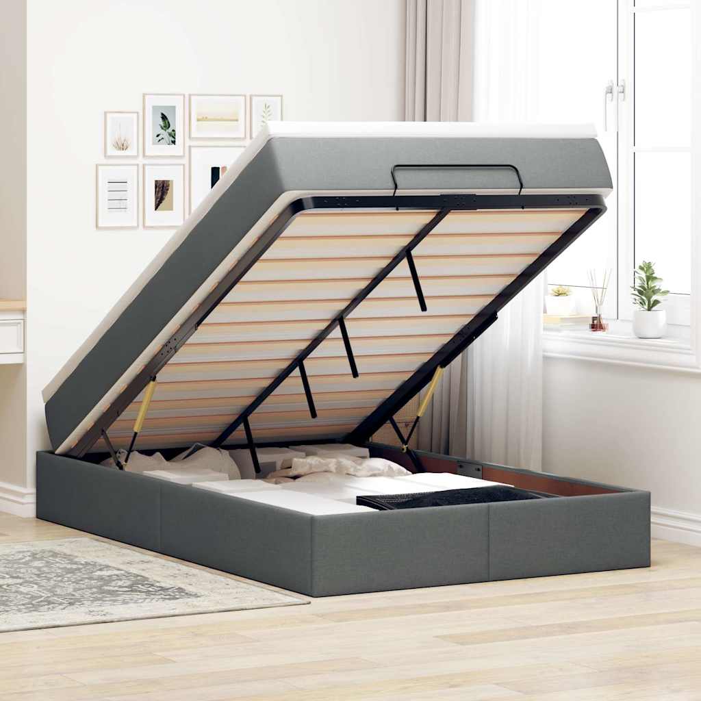 Ottoman-Bett Mit Matratze Stoff