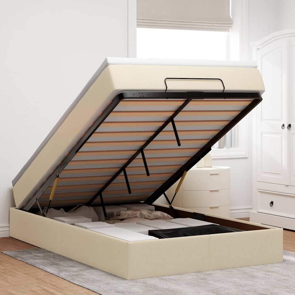Ottoman-Bett Mit Matratze Stoff