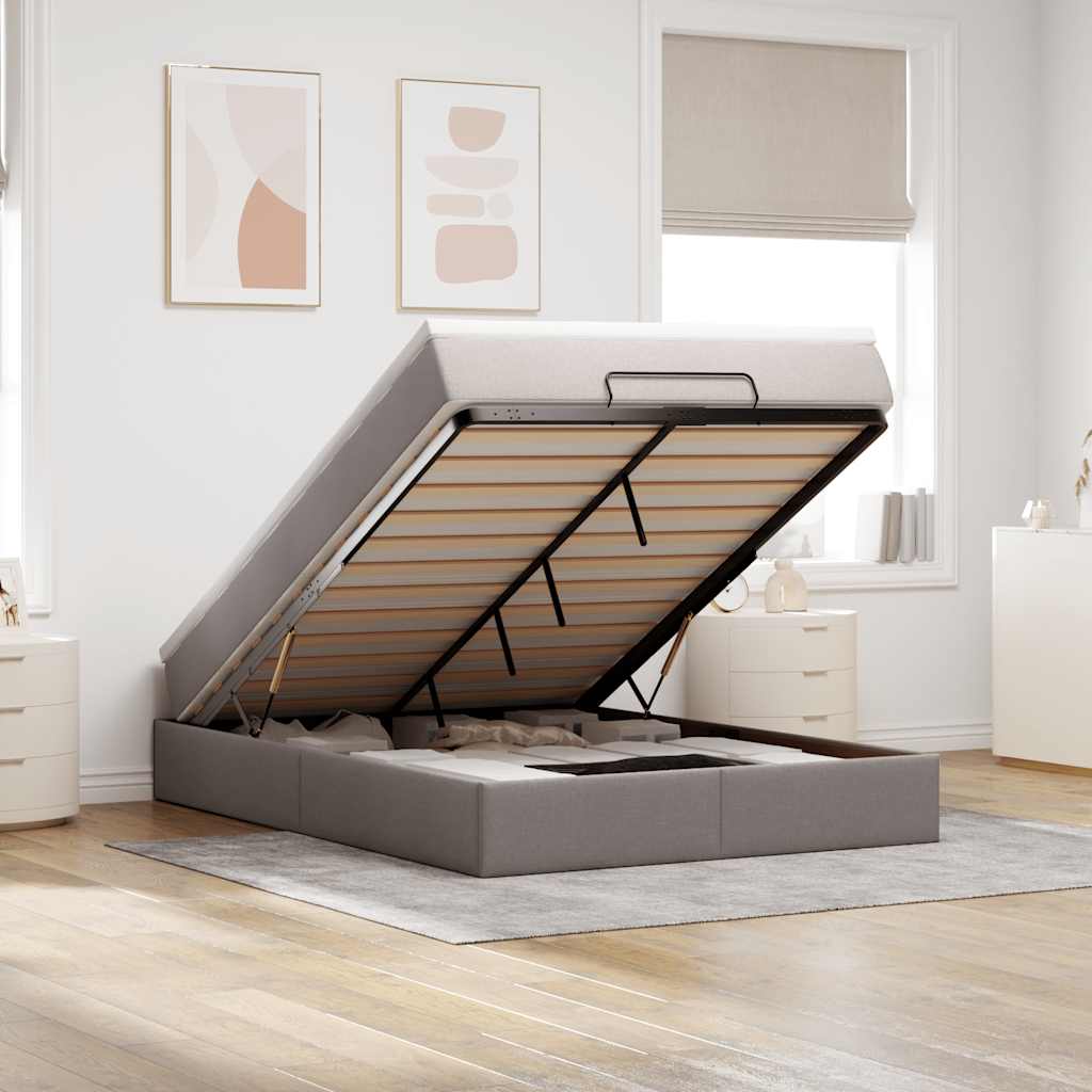 Ottoman-Bett Mit Matratze Stoff