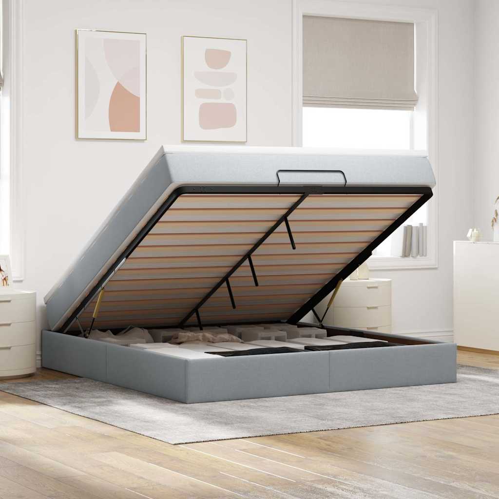 Ottoman-Bett Mit Matratze Stoff