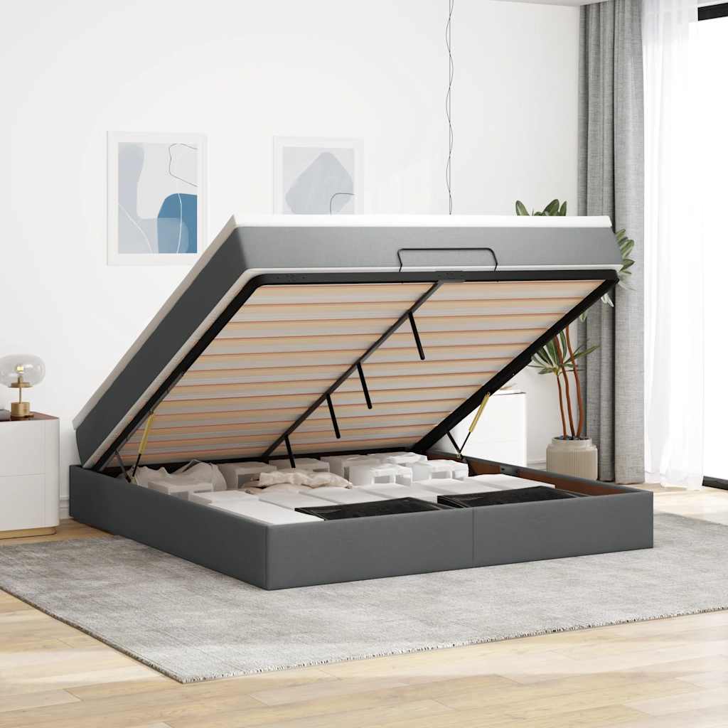 Ottoman-Bett Mit Matratze Stoff