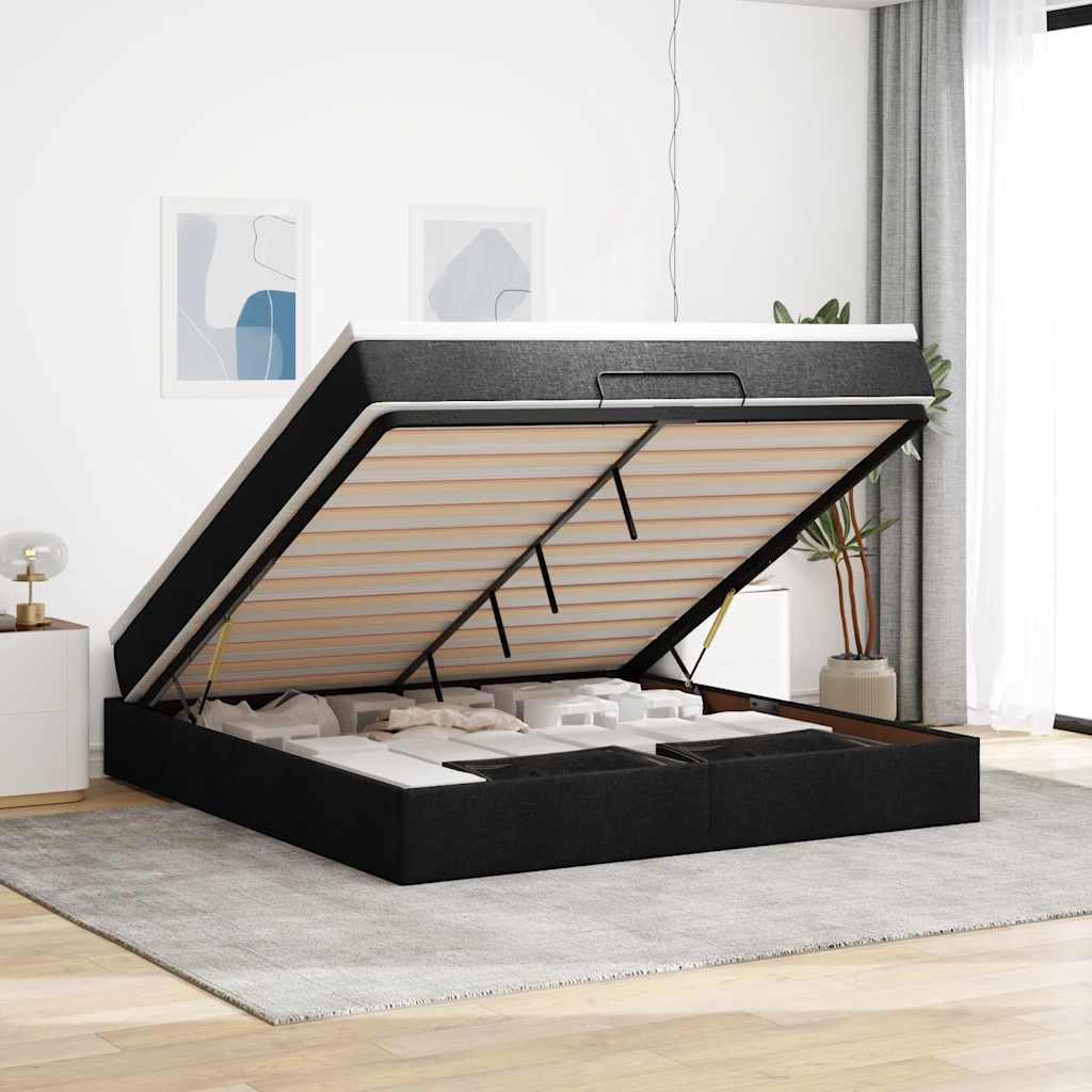 Ottoman-Bett Mit Matratze Stoff