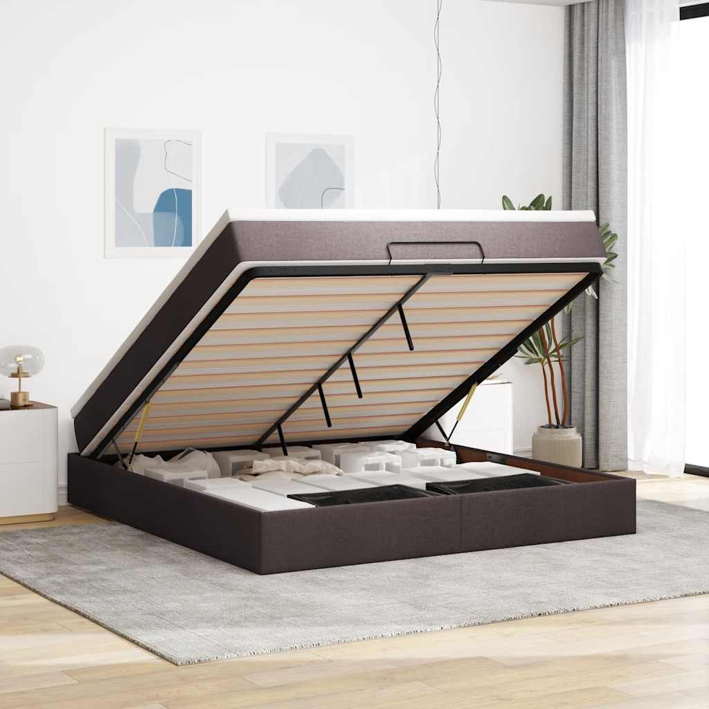 Ottoman-Bett Mit Matratze Stoff