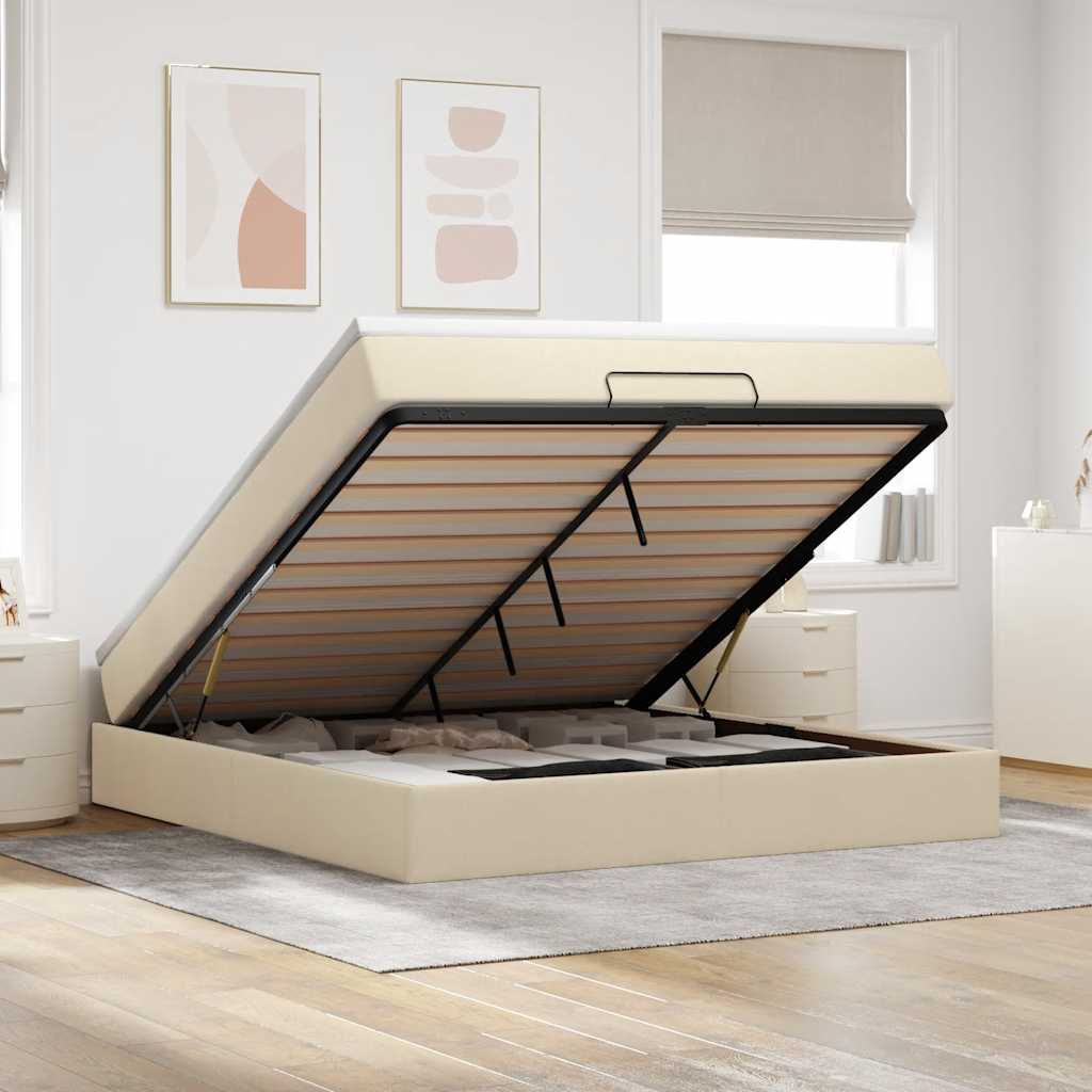 Ottoman-Bett Mit Matratze Stoff