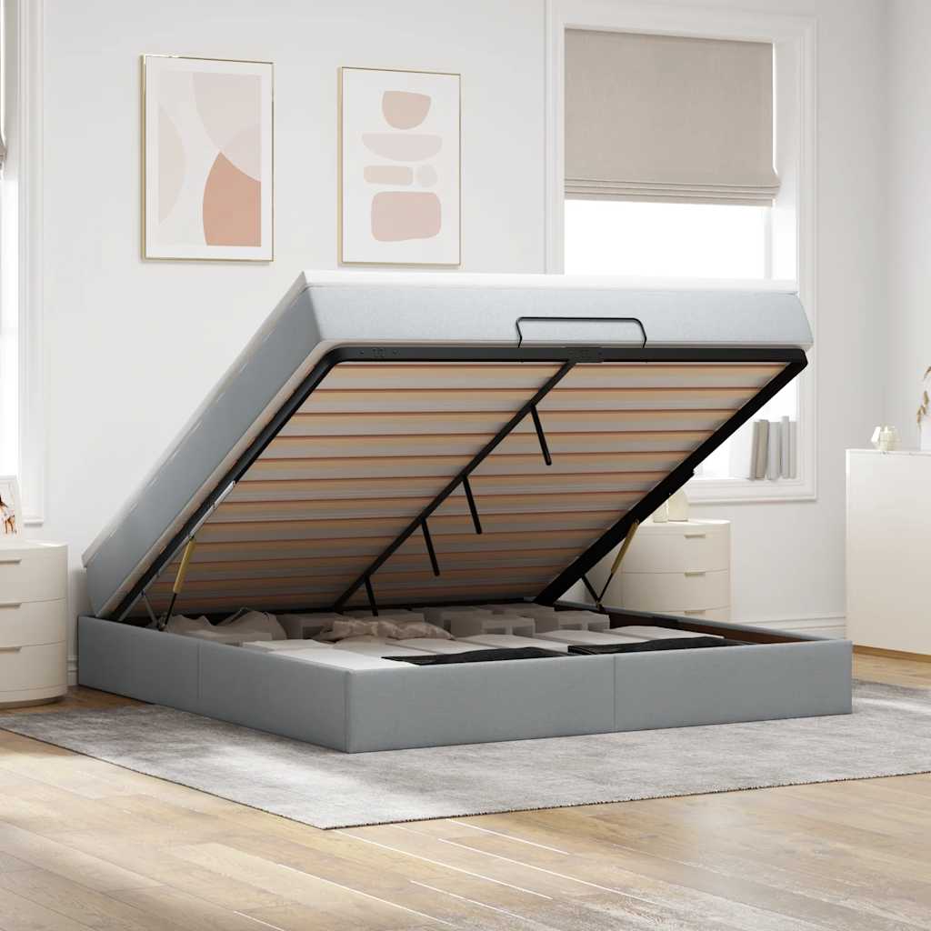 Ottoman-Bett Mit Matratze Stoff