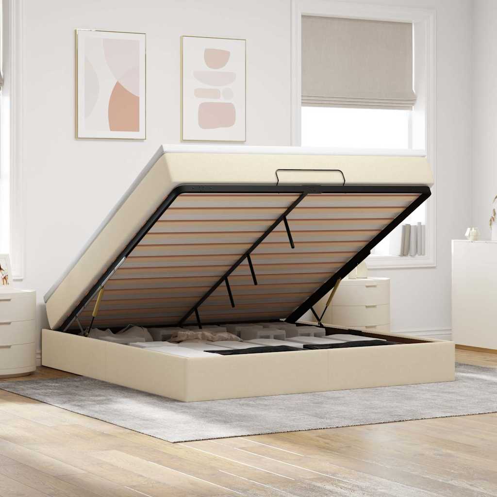 Ottoman-Bett Mit Matratze Stoff