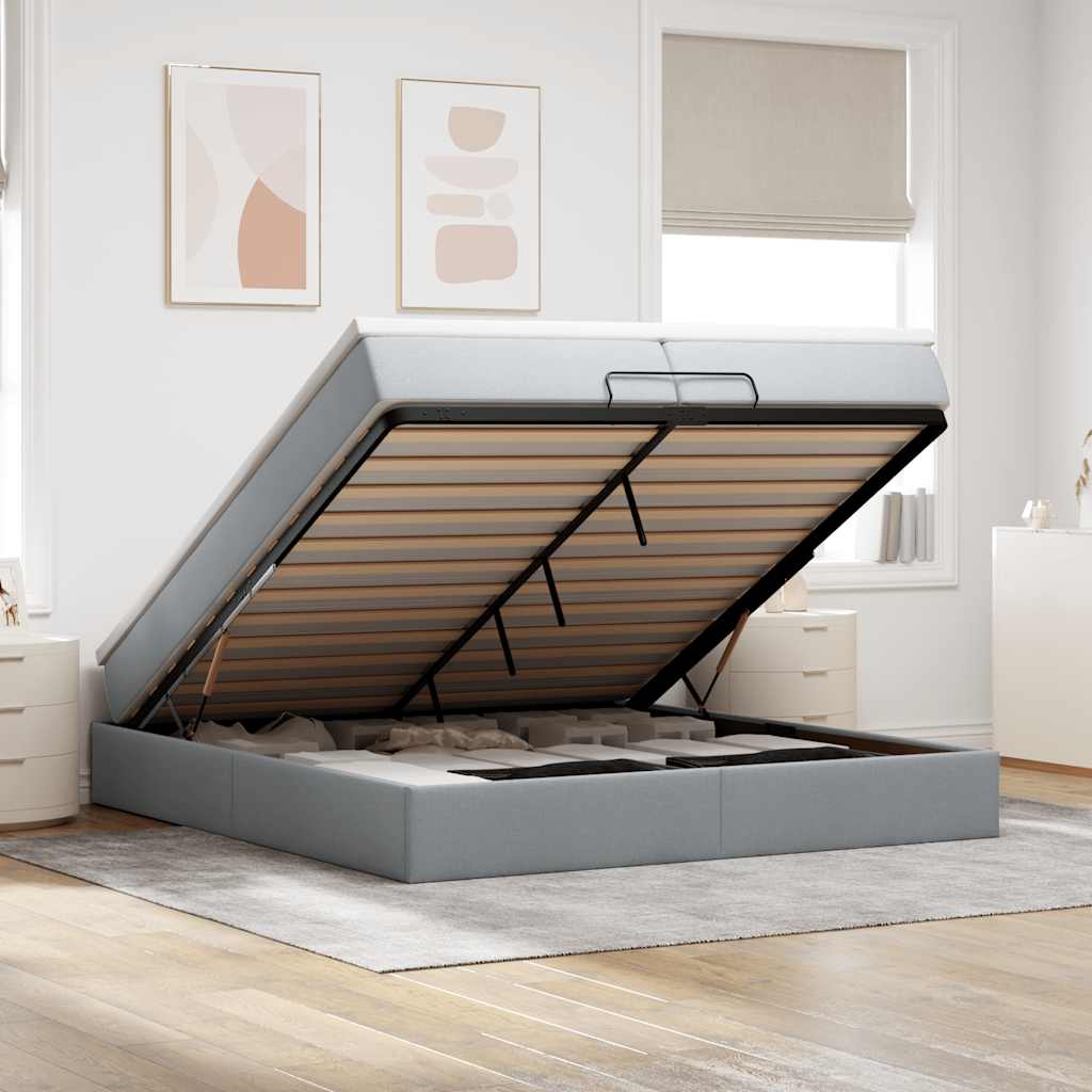 Ottoman-Bett Mit Matratze Stoff