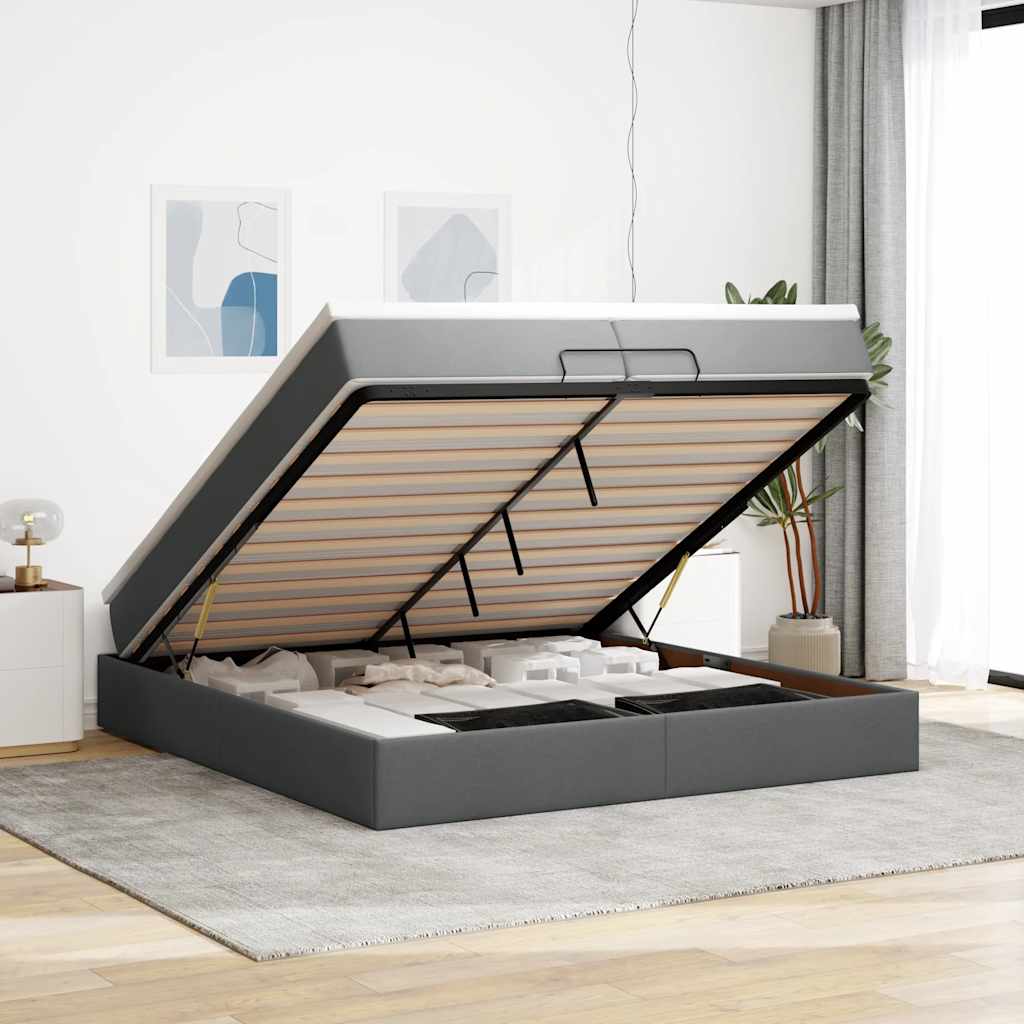 Ottoman-Bett Mit Matratze Stoff