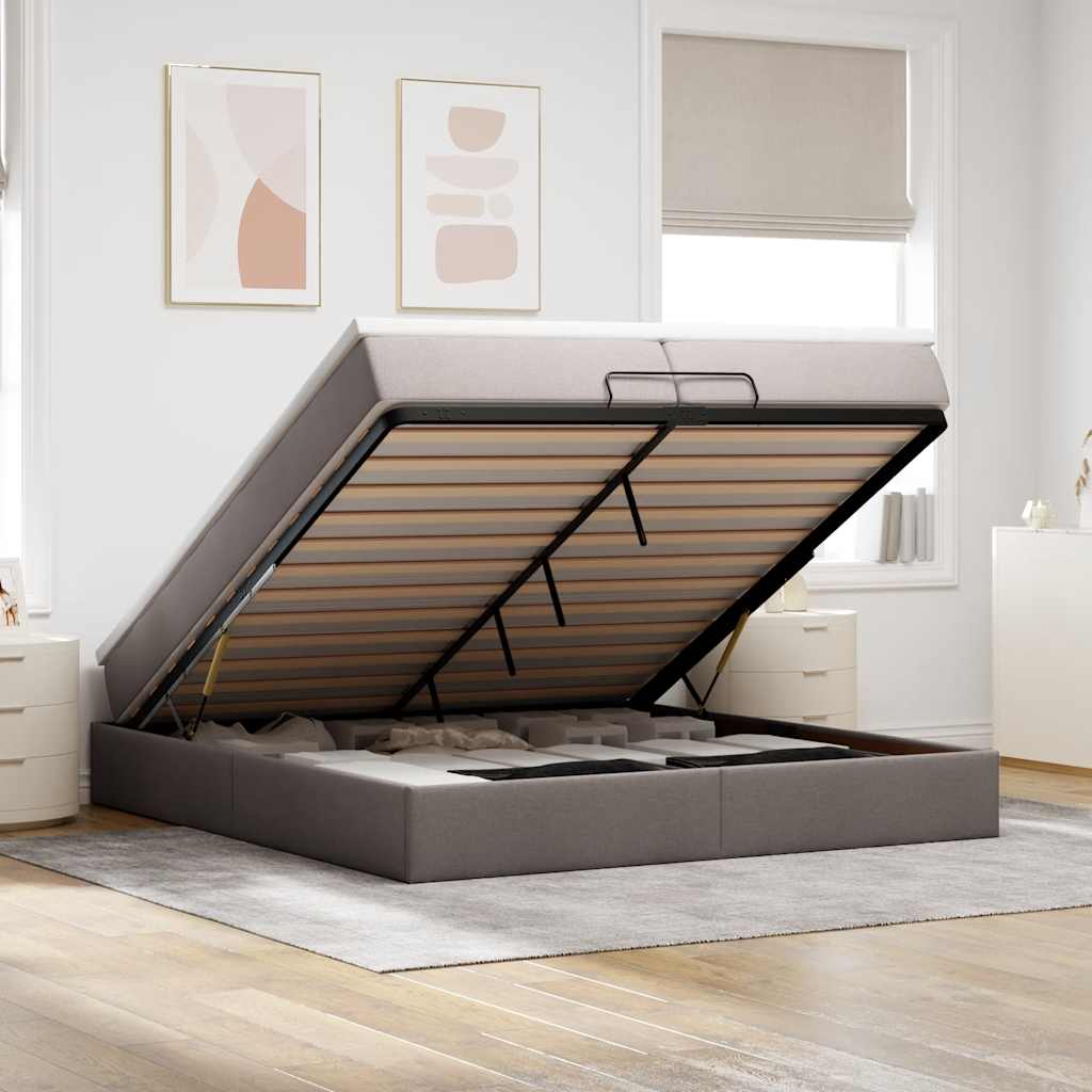 Ottoman-Bett Mit Matratze Stoff