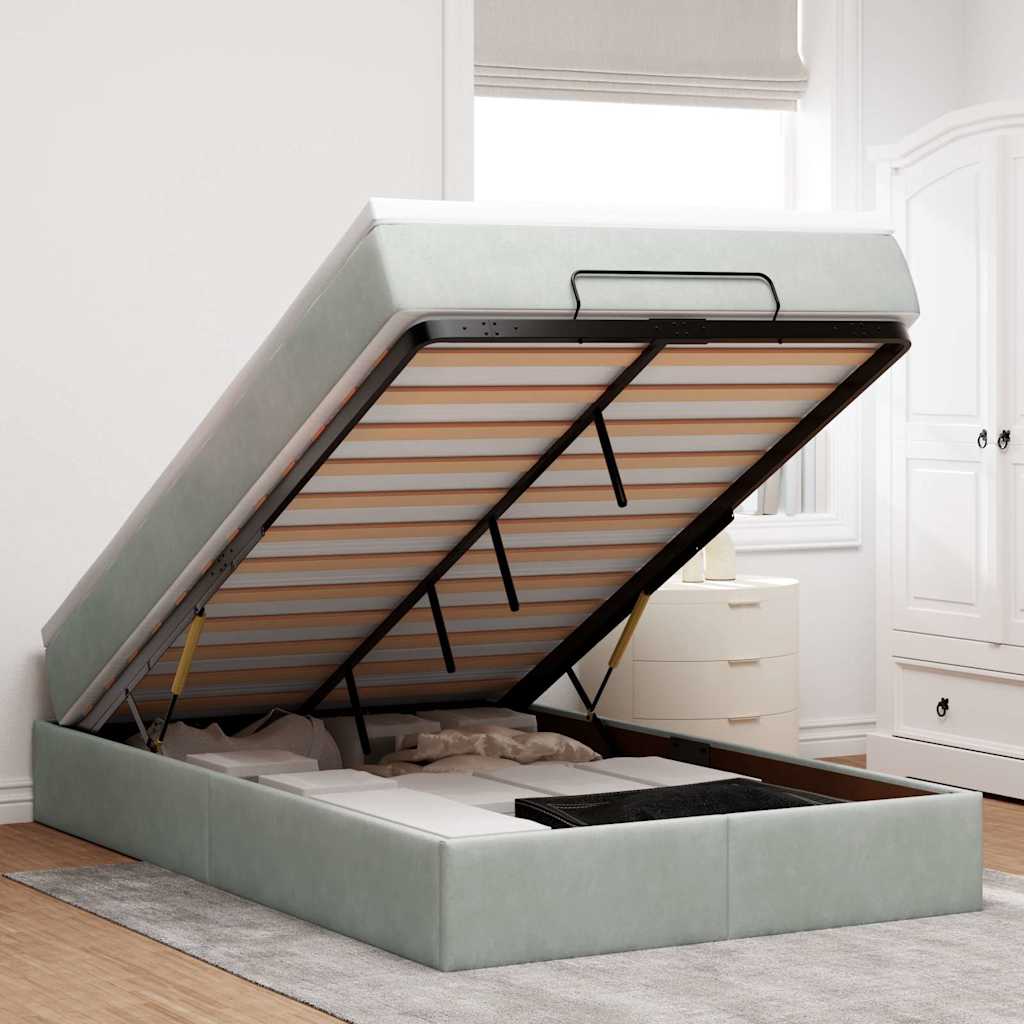 Ottoman-Bett Mit Matratze Samt