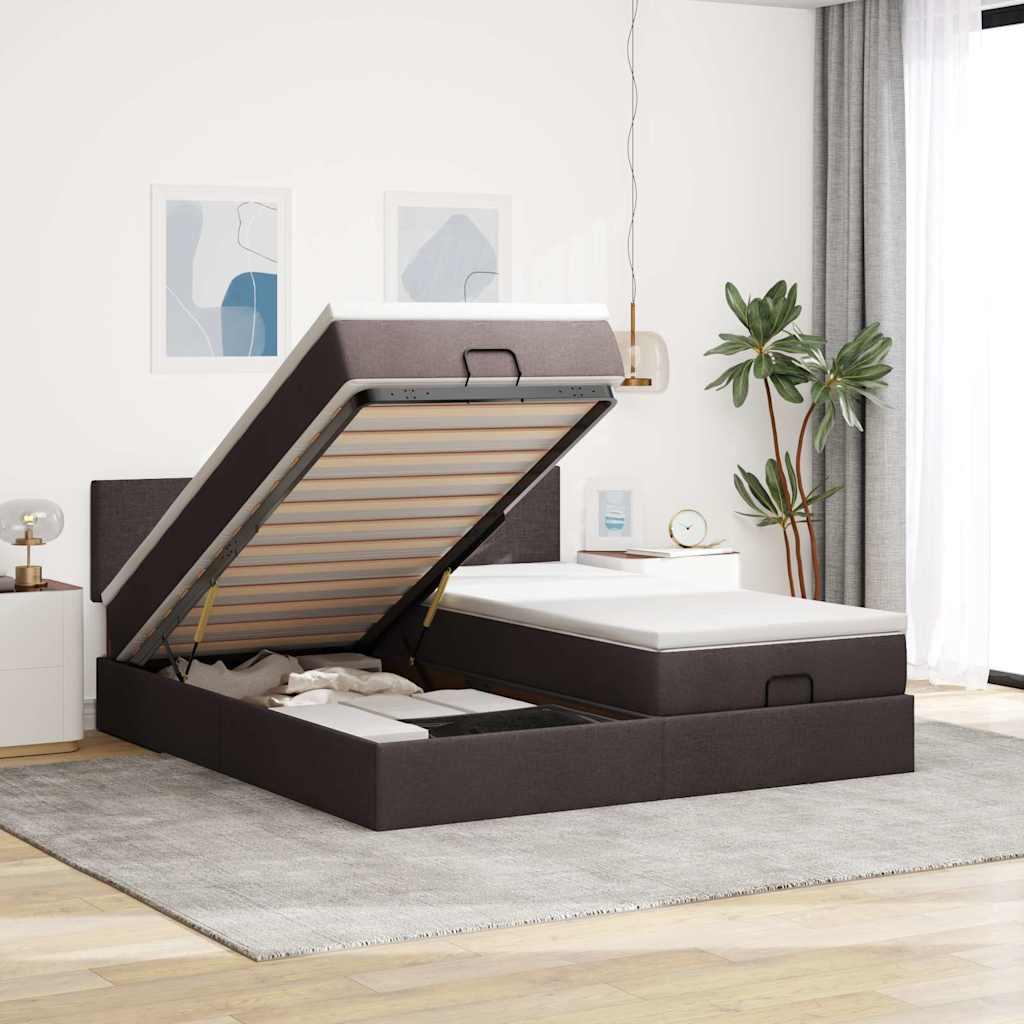 Ottoman-Bett Mit Matratzen Stoff