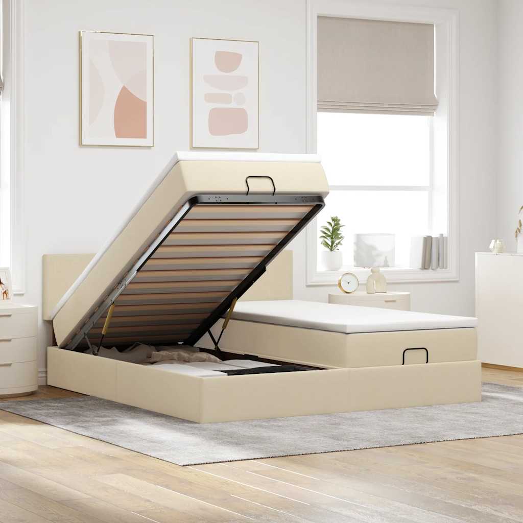 Ottoman-Bett Mit Matratzen Stoff