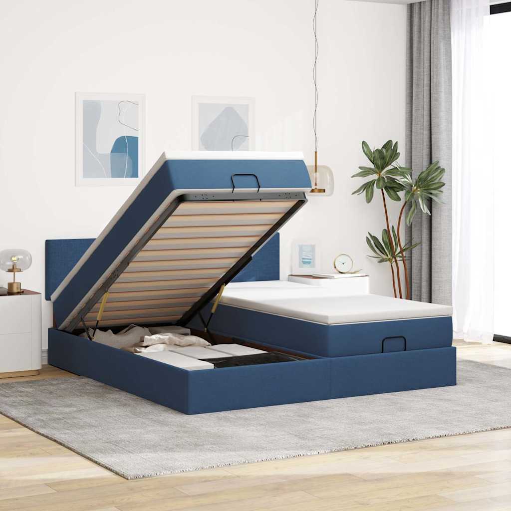 Ottoman-Bett Mit Matratzen Stoff