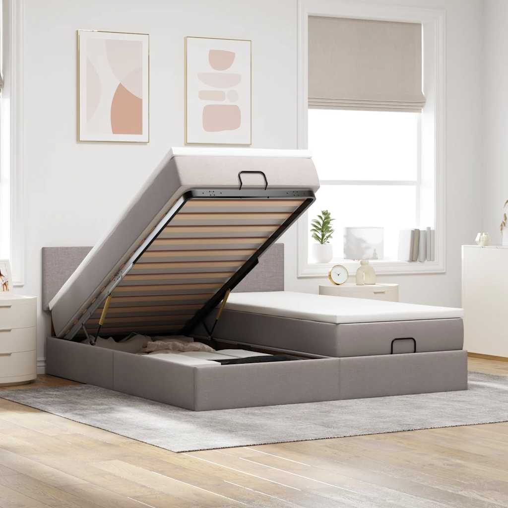 Ottoman-Bett Mit Matratzen Stoff
