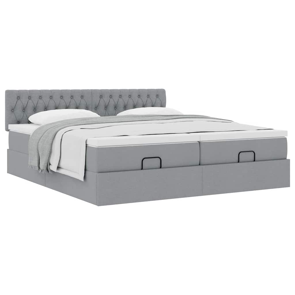 Ottoman-Bett Mit Matratzen Stoff