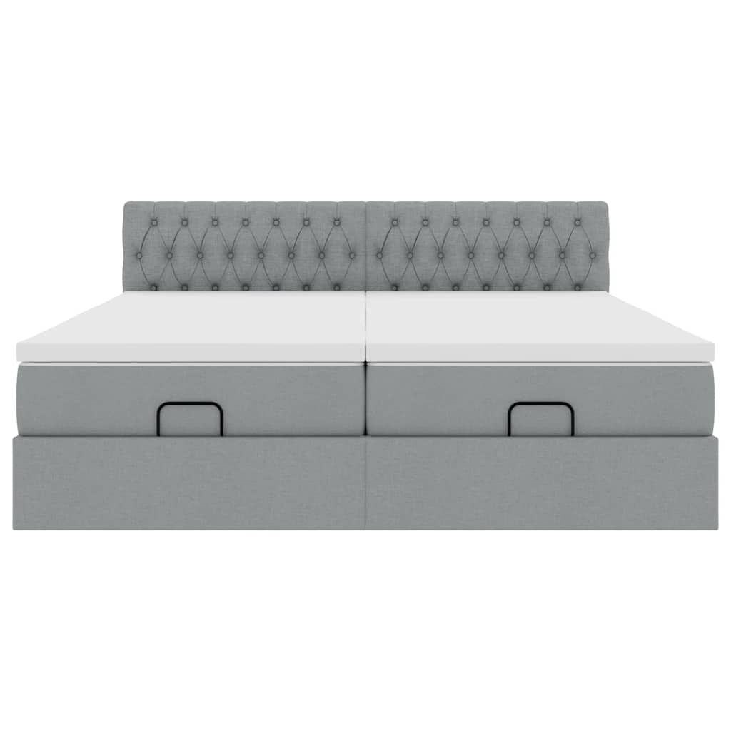 Ottoman-Bett Mit Matratzen Stoff