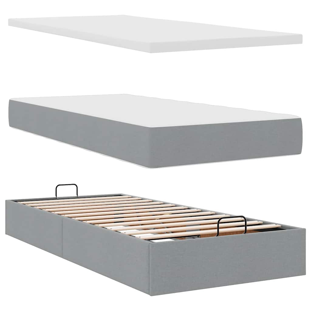 Ottoman-Bett Mit Matratzen Stoff