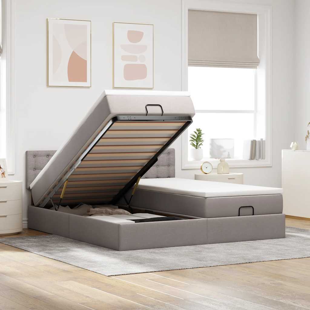 Ottoman-Bett Mit Matratzen Stoff