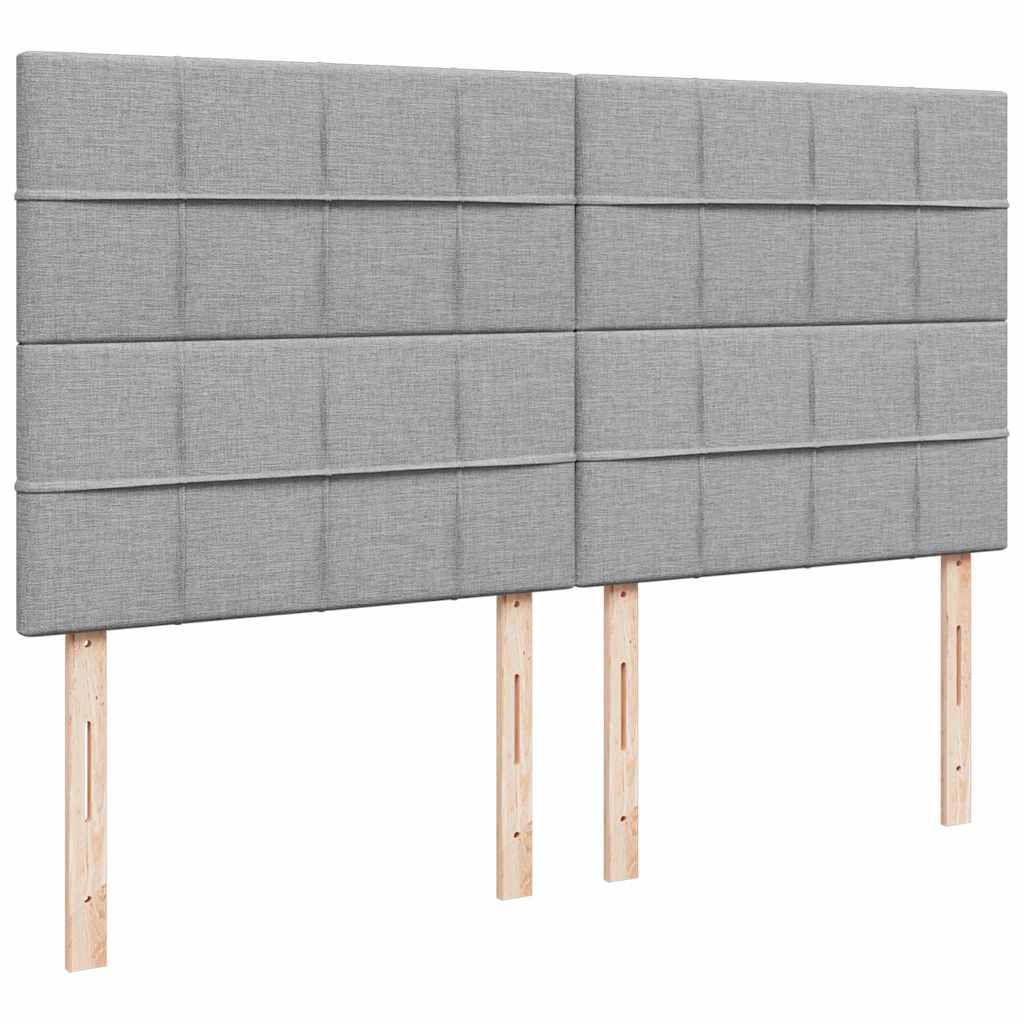 Ottoman-Bett Mit Matratze Stoff Hellgrau