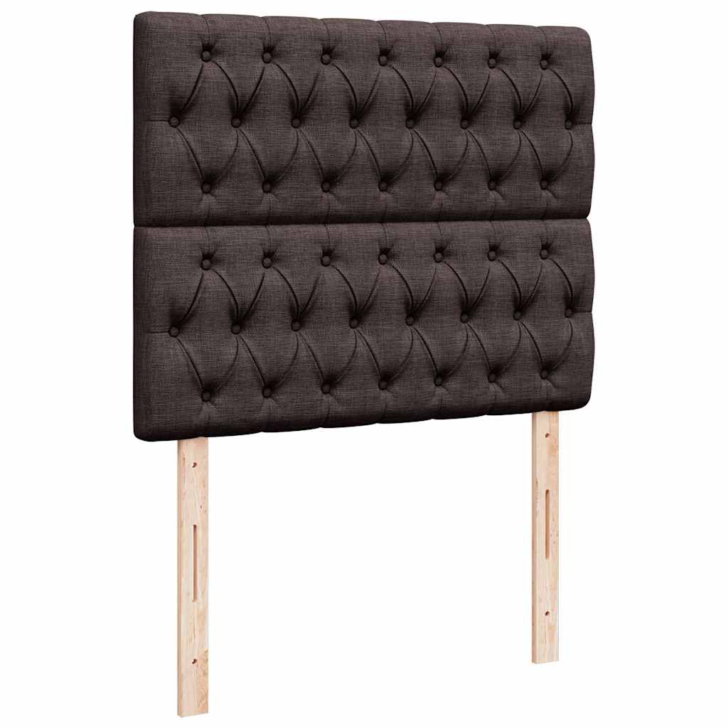 Ottoman-Bett Mit Matratze Stoff Dunkelbraun