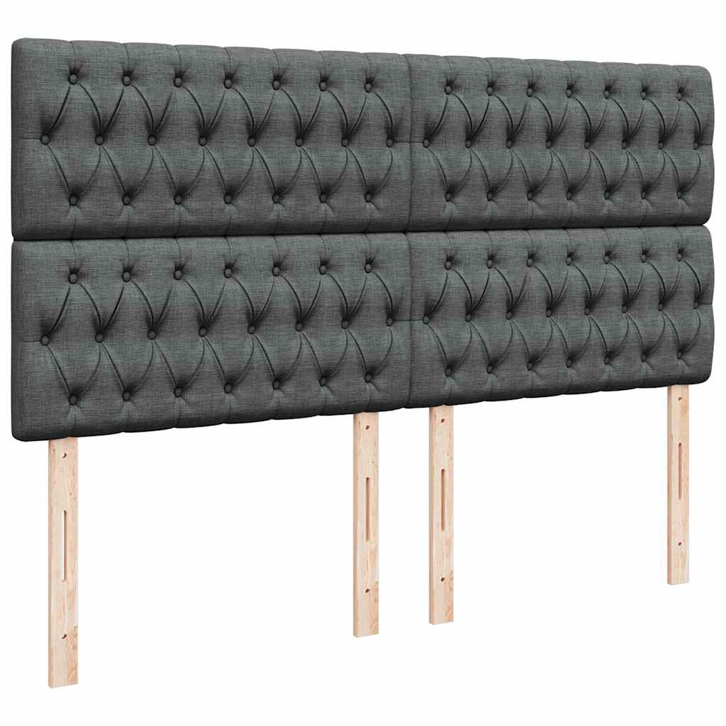 Ottoman-Bett Mit Matratze Stoff Dunkelgrau