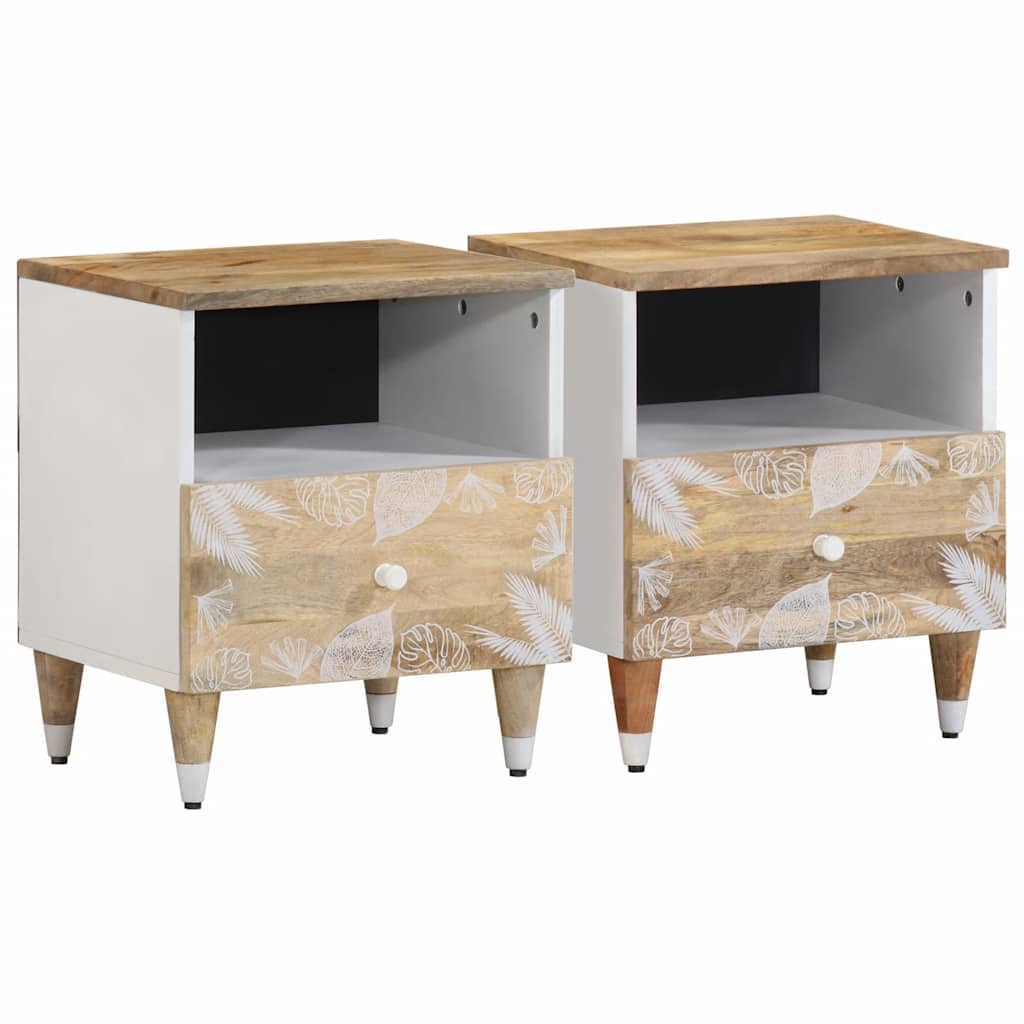 Nachttisch 40X33X46 Cm Massivholz Mango