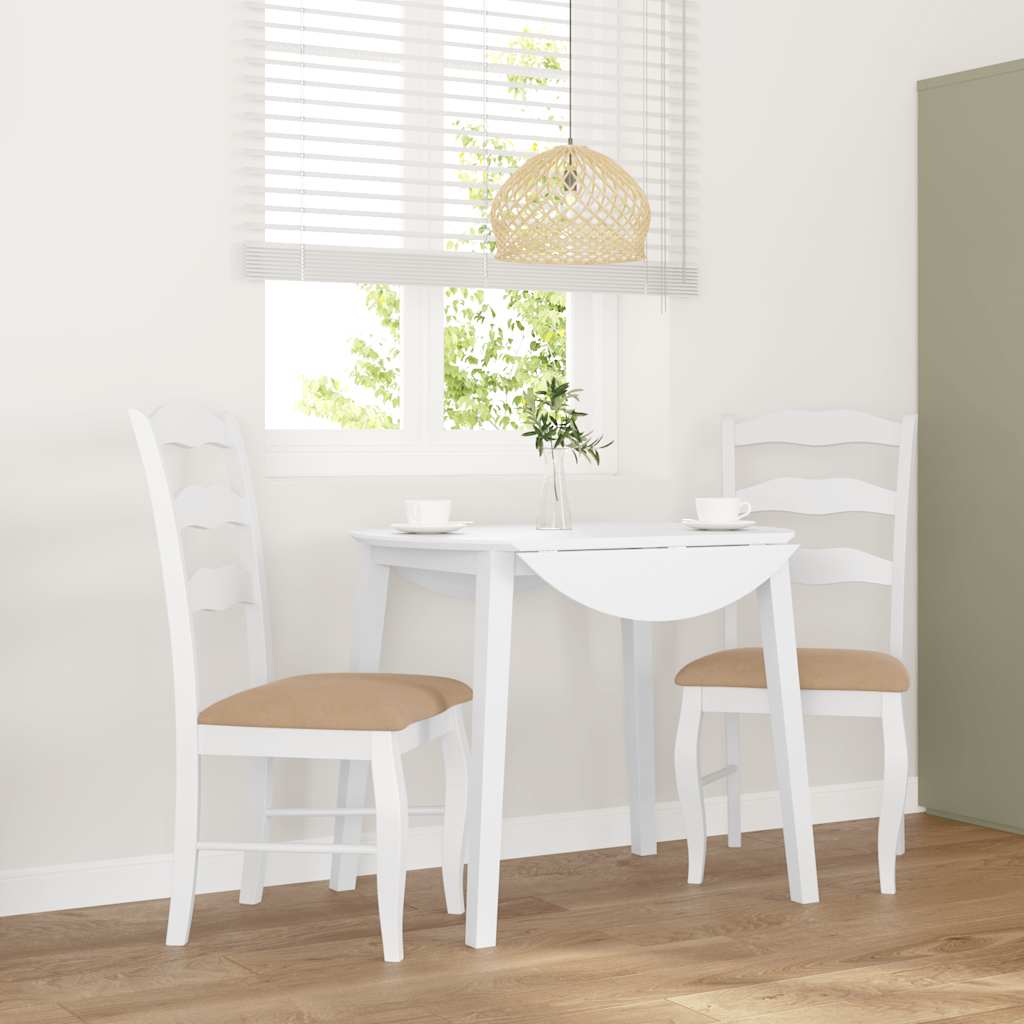 Esszimmerstühle Mit Kissen 2 Stk. Natur Massivholz Gummibaum