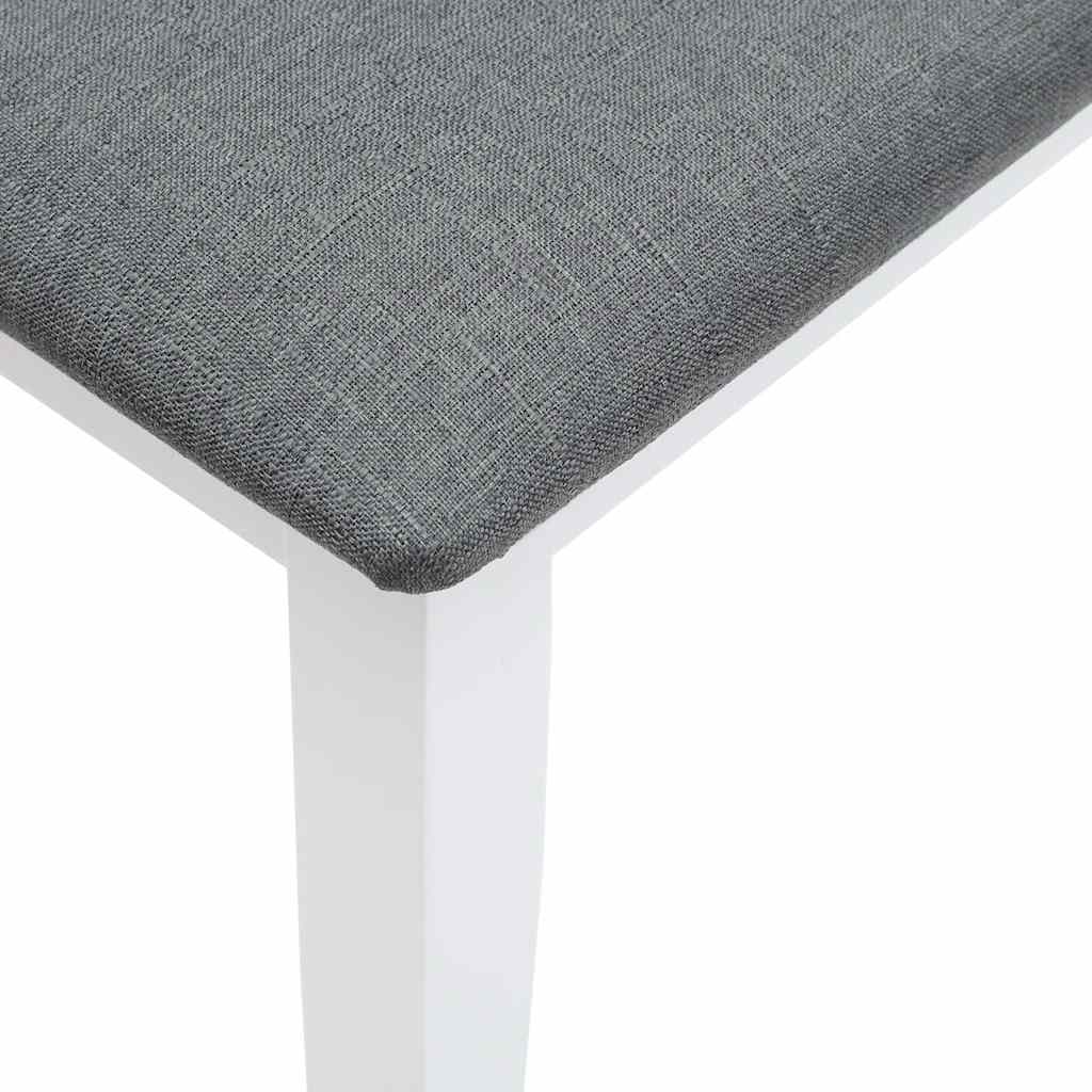 Bank 110 Cm Weiß Massivholz Gummibaum