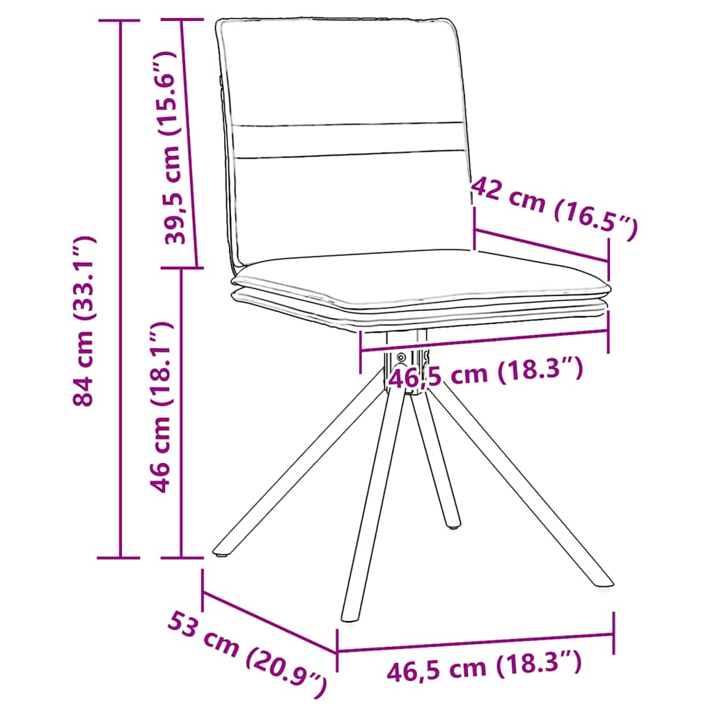 Esszimmerstühle 6 Stk. Wildleder-Optik