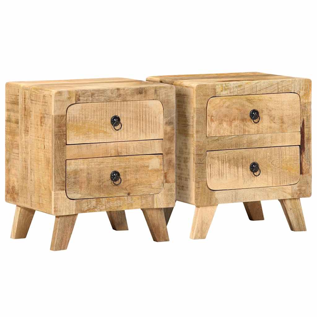 Nachttisch 2 Stk. 40X32X46 Cm Altholz Massiv