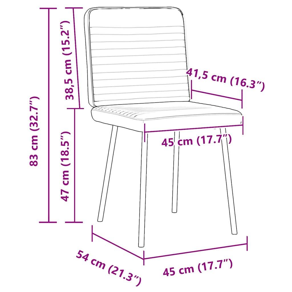 Esszimmerstühle 2 Stk. Samt