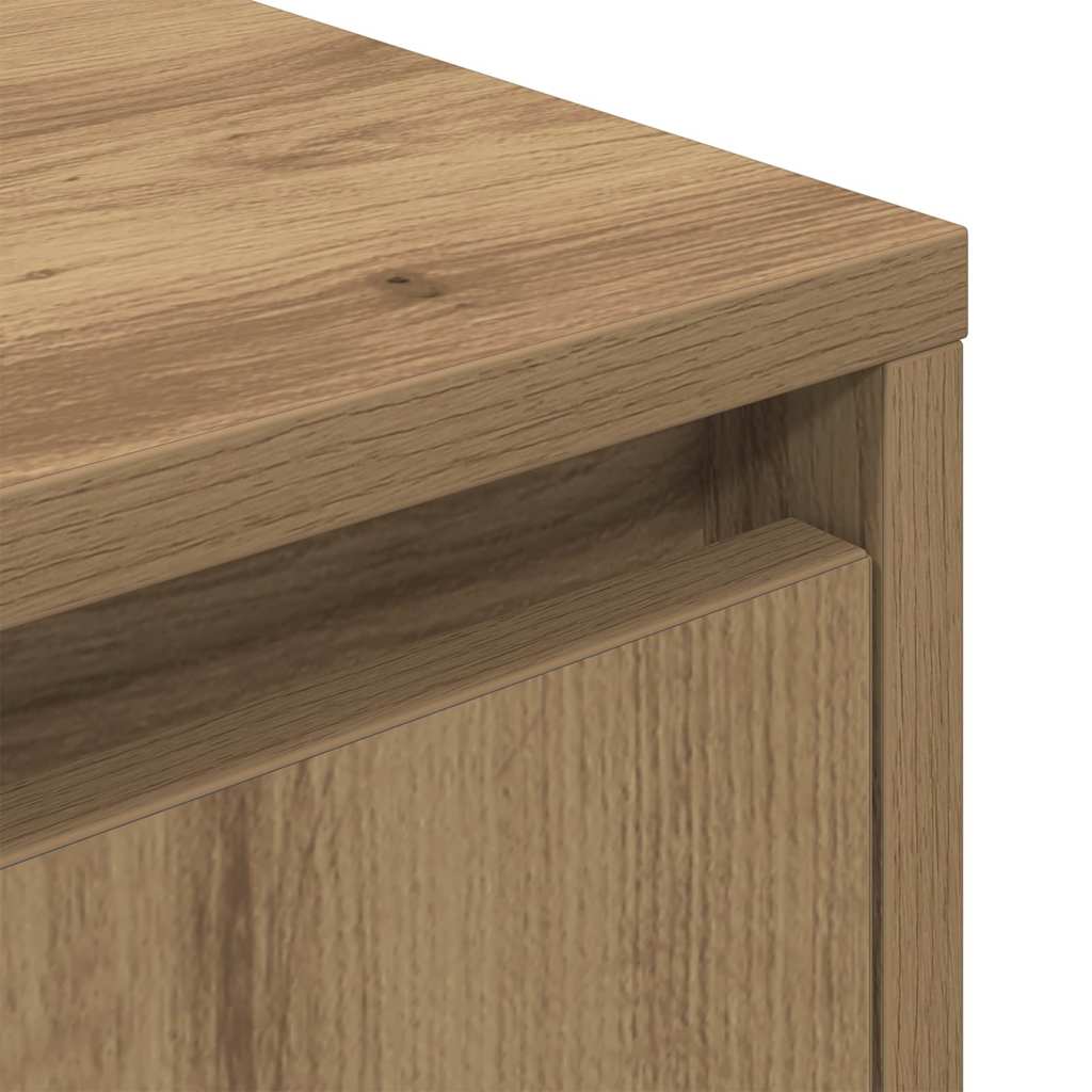 Nachttisch Mit Led-Leuchten Artisan-Eiche 38X34X