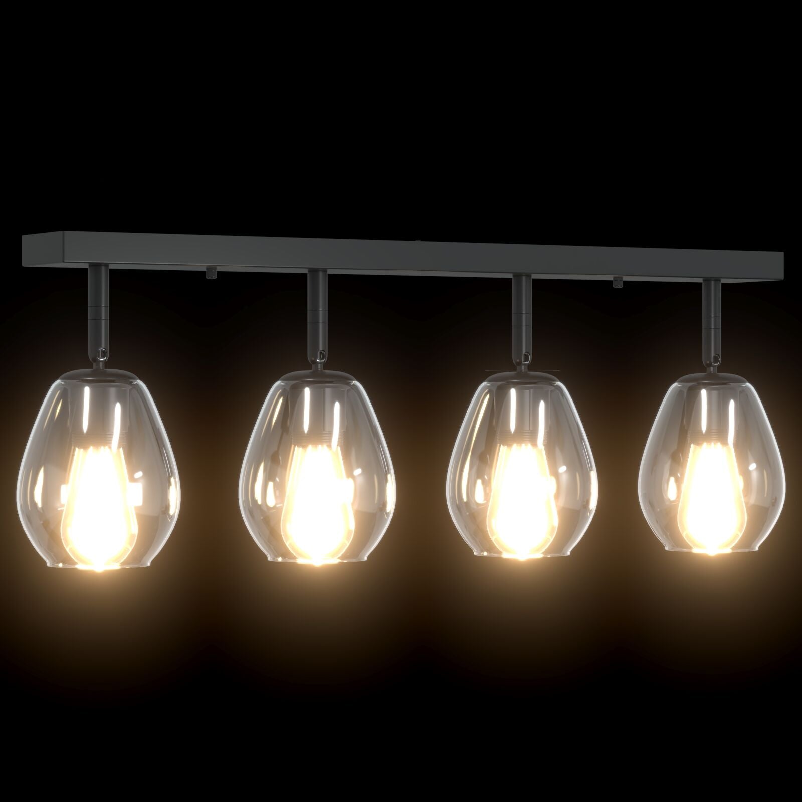 Deckenleuchte Mit Verstellbarem Glasschirm Anthrazit E27