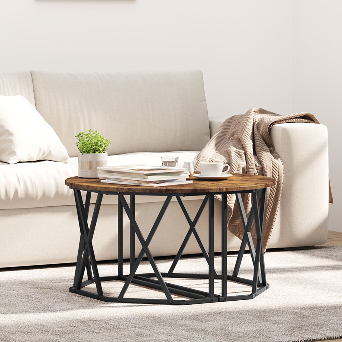 Couchtisch Aus Altem Holz 80X80X42 Cm Aus Holzwerkstoff