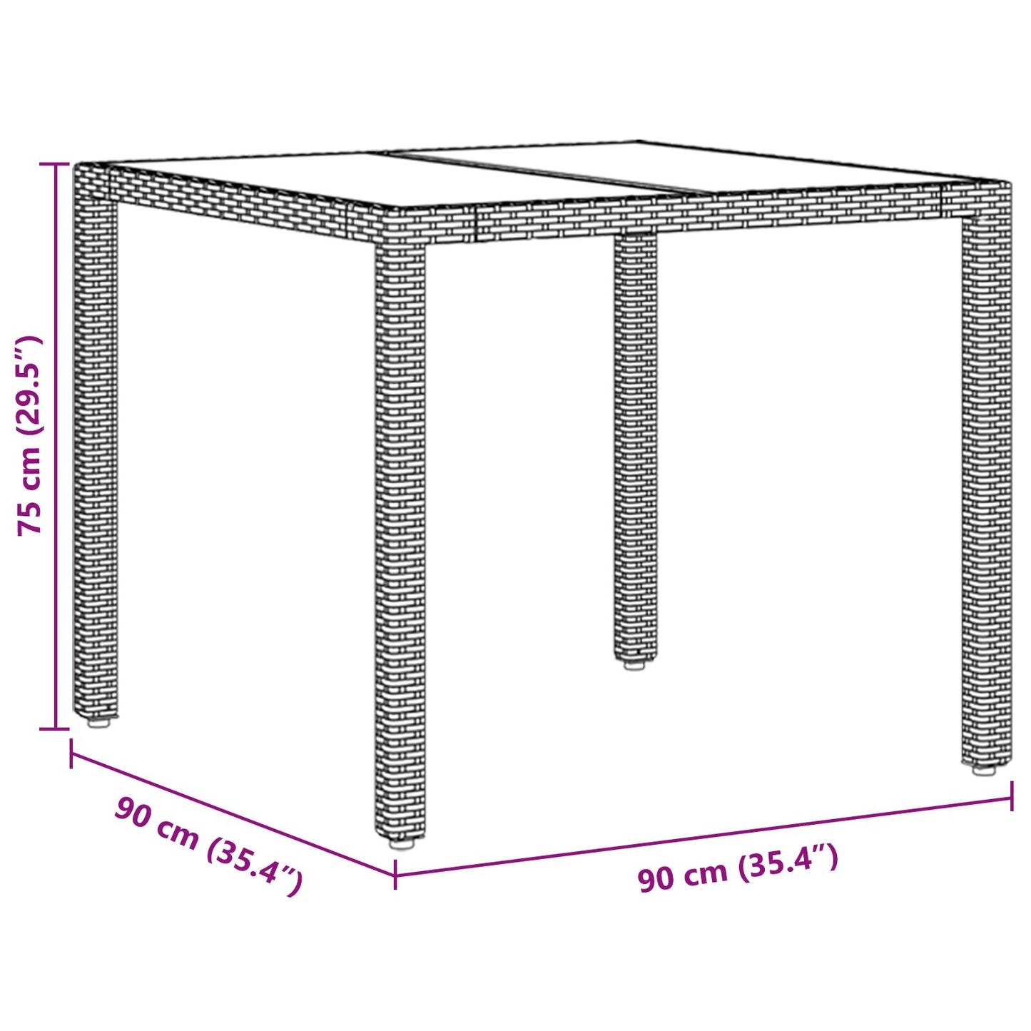 3-Teiliges Garten-Esszimmer-Set Mit Kissen Braun Poly Rattan