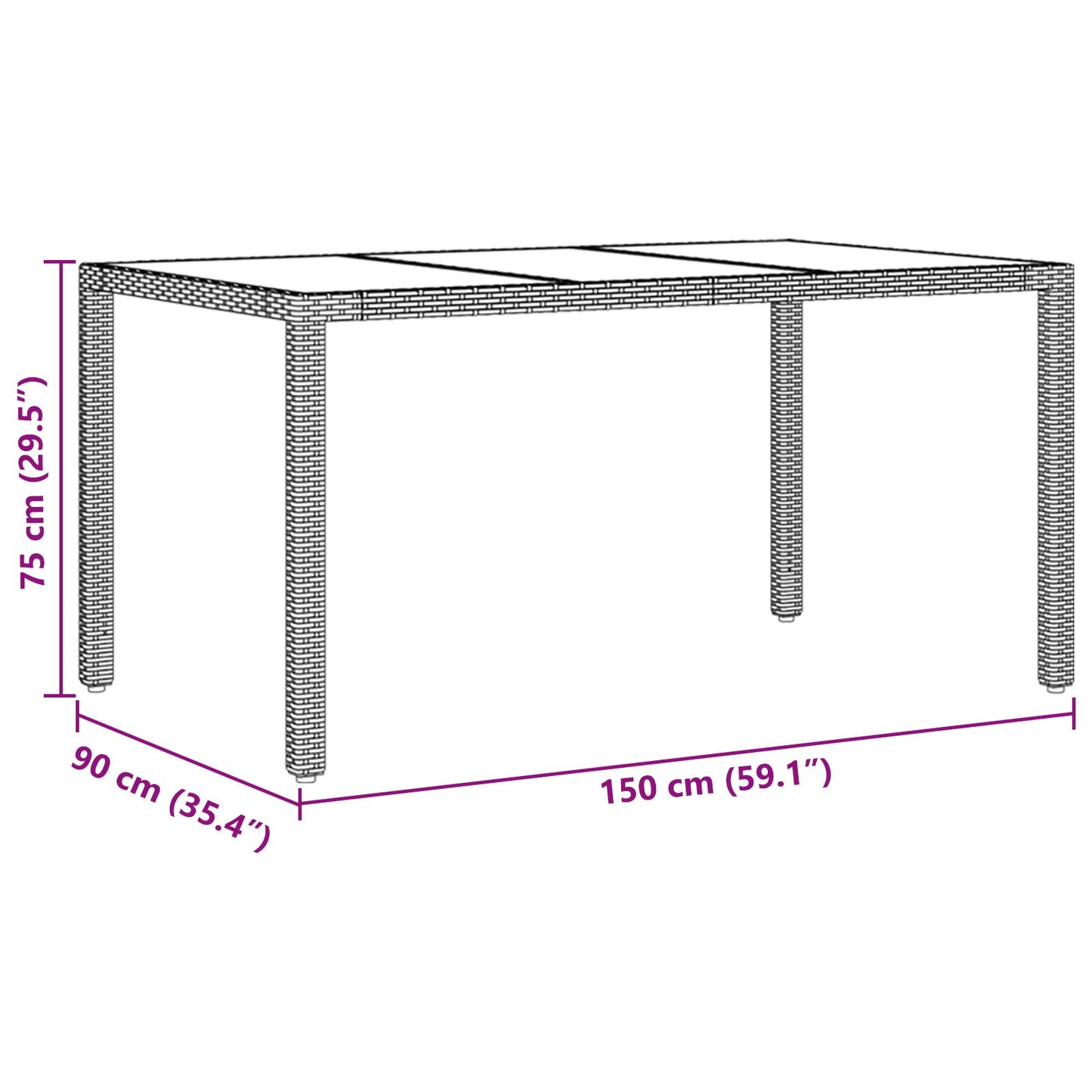 5-Teilige Garten-Essgruppe Mit Kissen Beige Poly Rattan