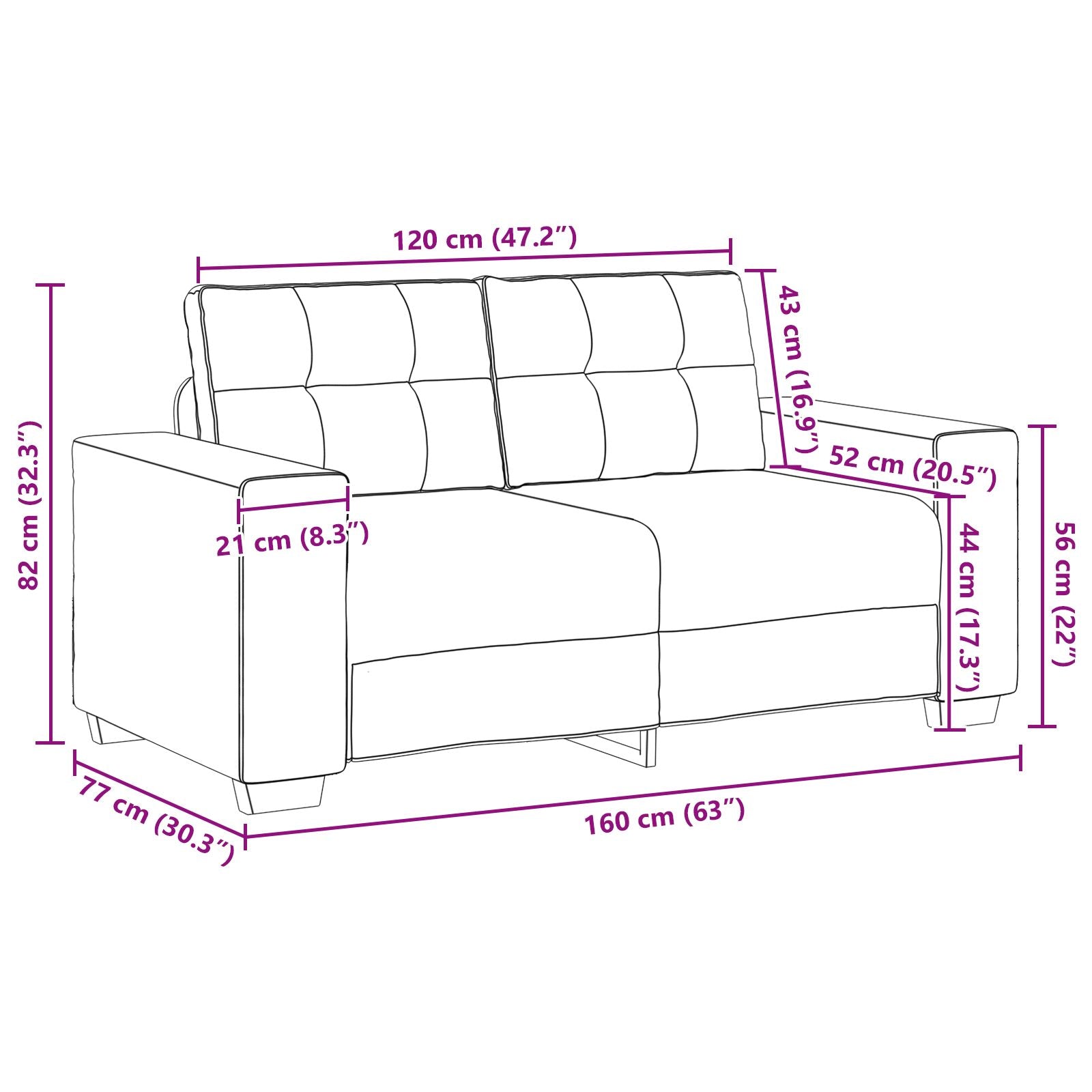 2-Teiliger Sofa-Set Mit Kissen Aus Braunem Samt