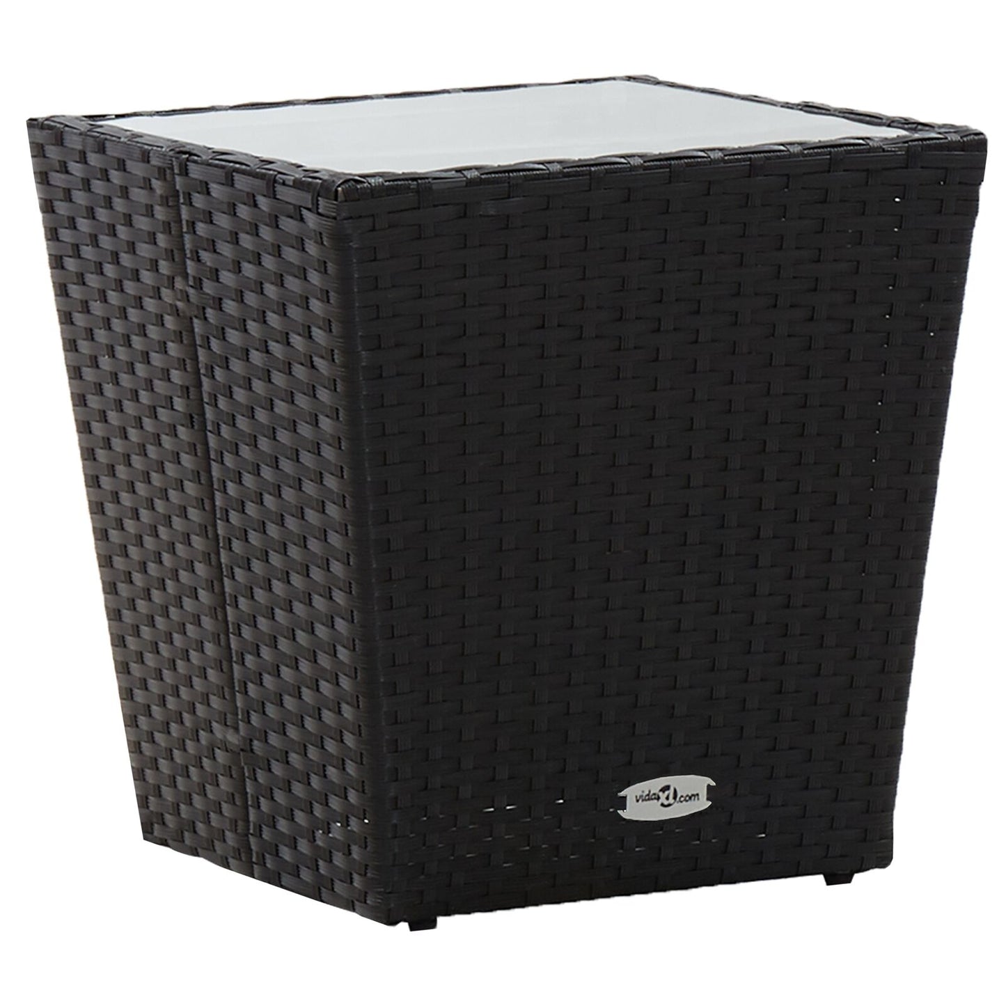 3-Teiliges Garten-Bistroset Mit Kissen Schwarz Poly Rattan