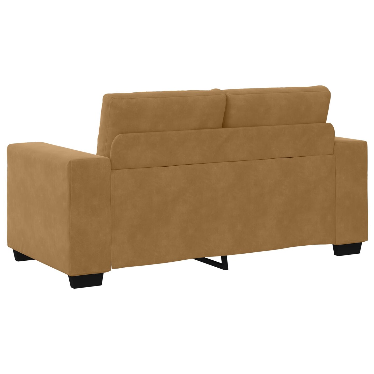 2-Teiliger Sofa-Set Mit Kissen Aus Braunem Samt