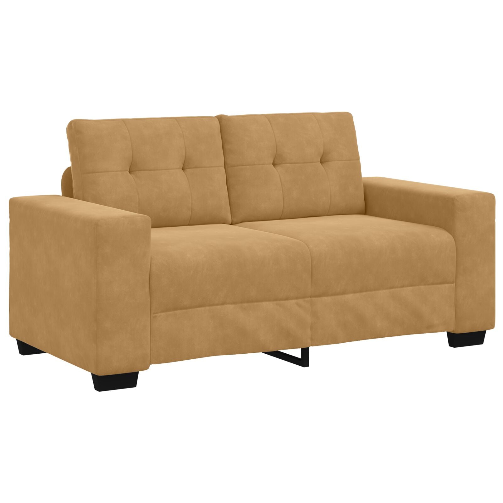 2-Teiliger Sofa-Set Mit Kissen Aus Braunem Samt