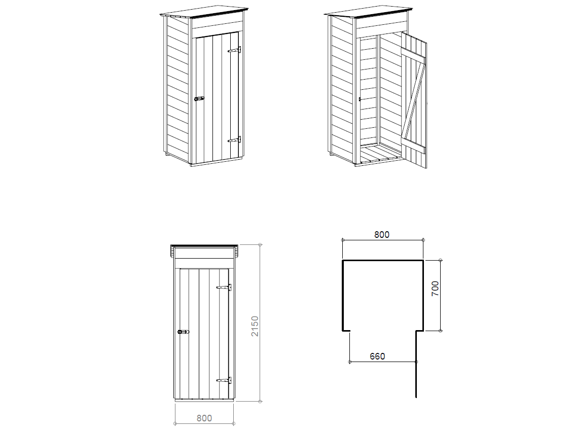 Geräteschrank Schmal