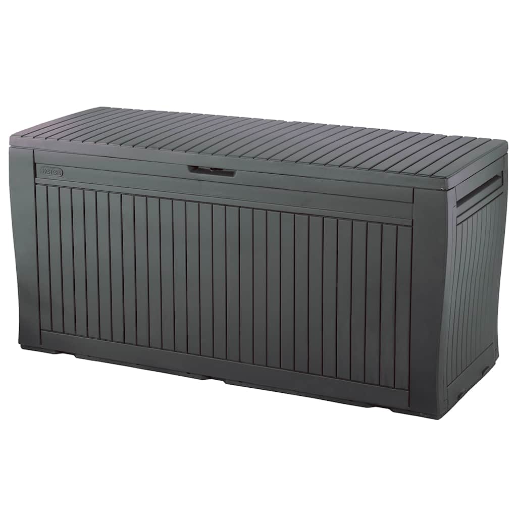 Keter Garten-Aufbewahrungsbox Comfy 270 L Anthrazit Braune Eiche