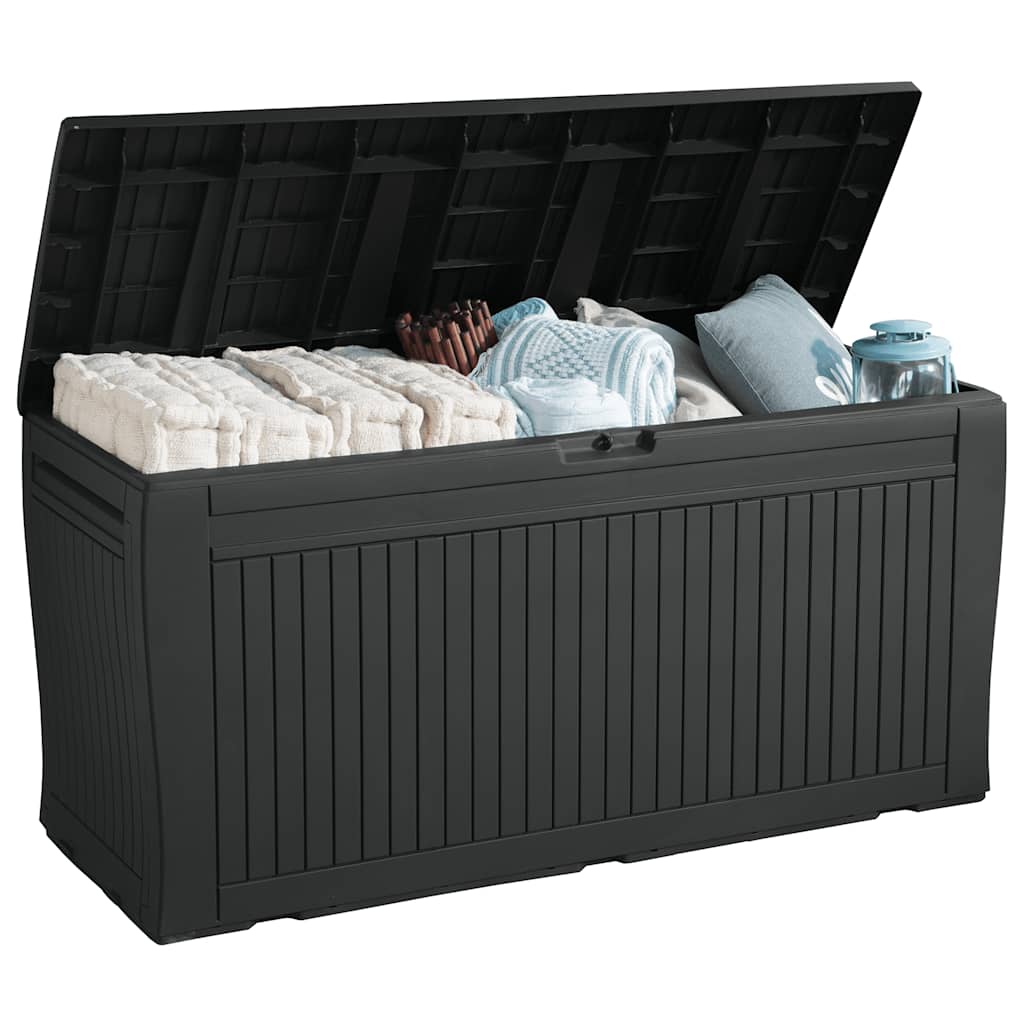 Keter Garten-Aufbewahrungsbox Comfy 270 L Anthrazit Braune Eiche