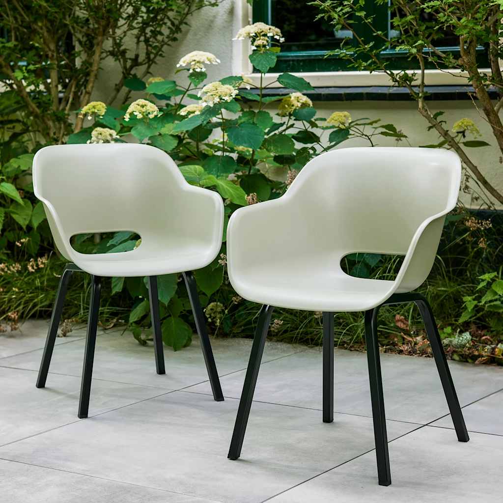 Keter Gartenstuhl Mit Metallbeinen Noa 2 Stk. Silber-Salbei
