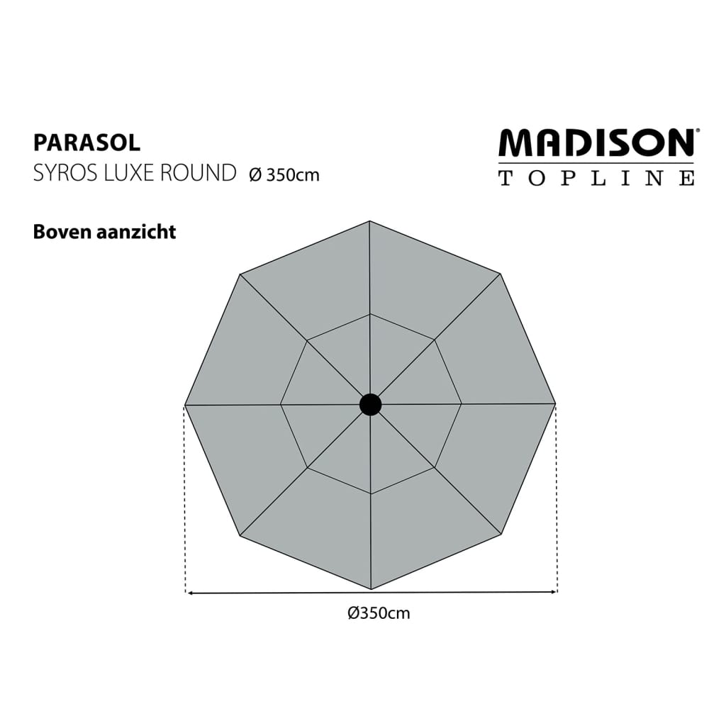 Madison Sonnenschirm Syros Luxe 350 Cm Rund