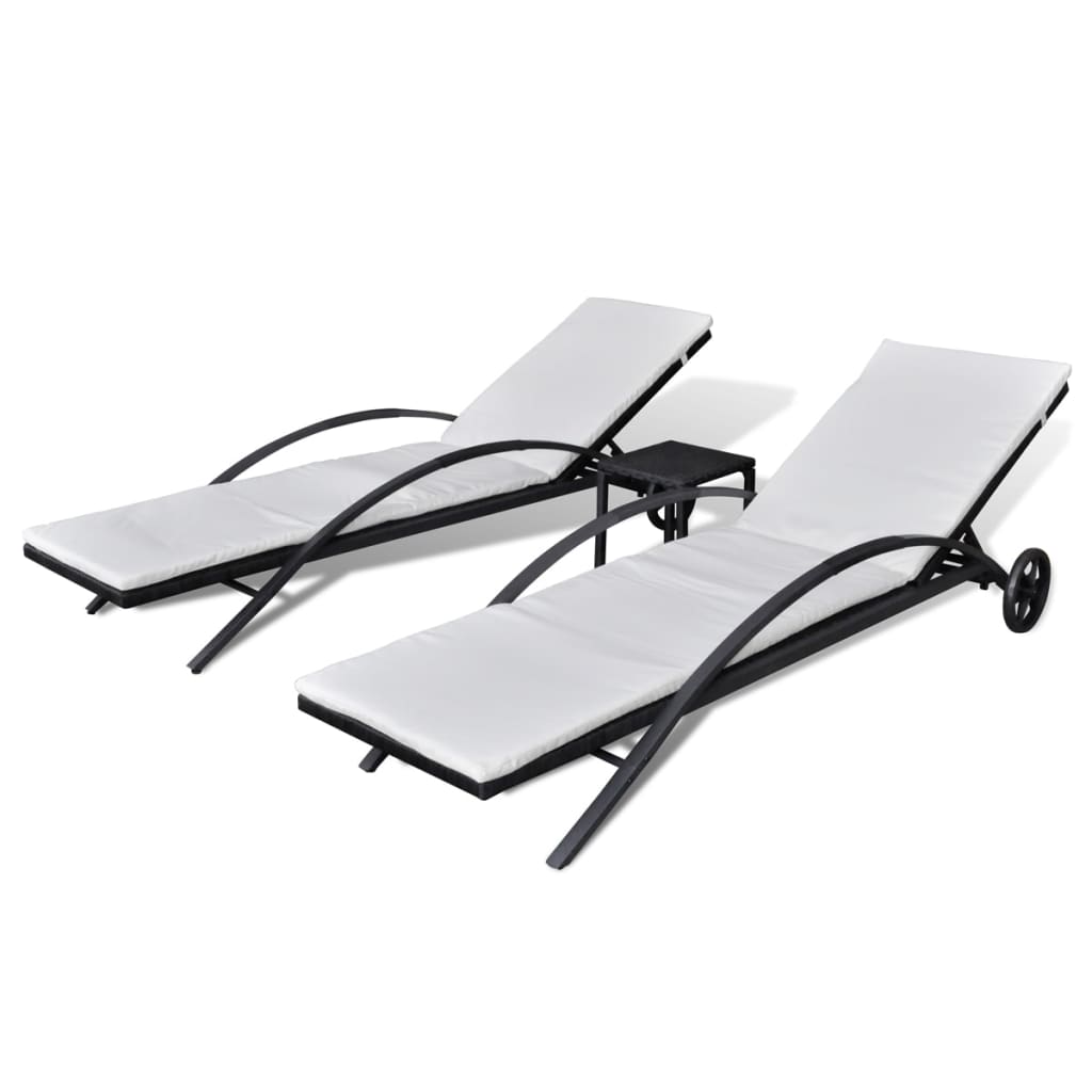 Sonnenliegen Mit Tisch Poly Rattan