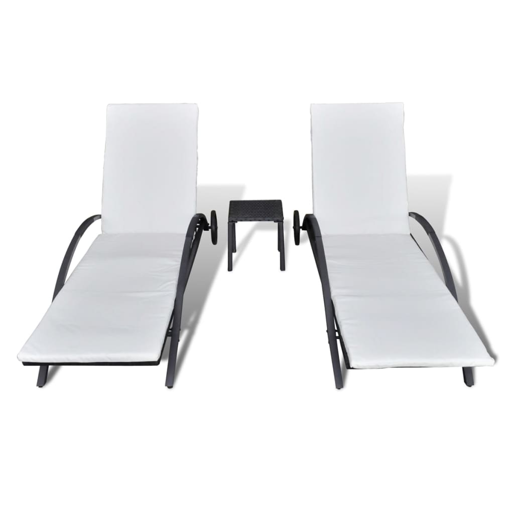 Sonnenliegen Mit Tisch Poly Rattan