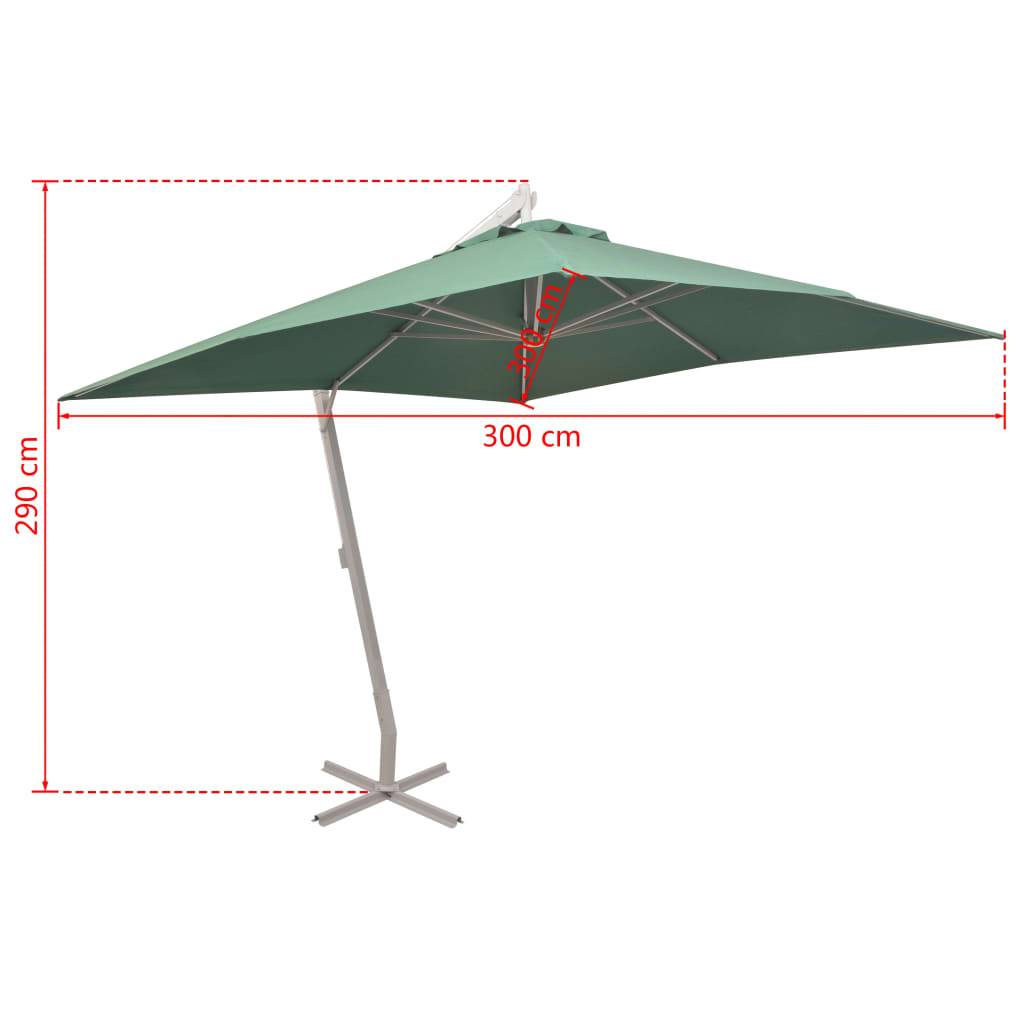 Ampelschirm 300X300 Cm Aluminium-Mast