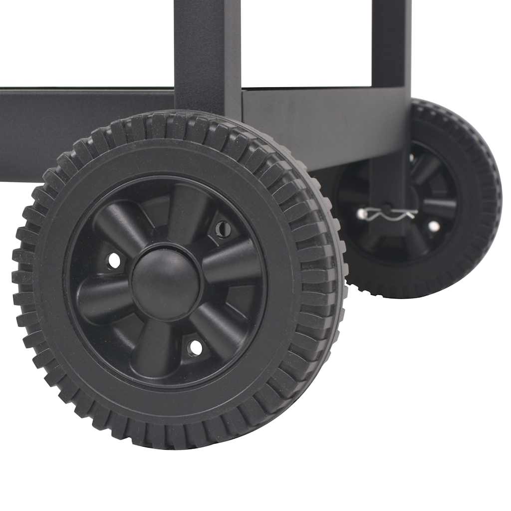 Holzkohlegrill Smoker Mit Ablage Schwarz
