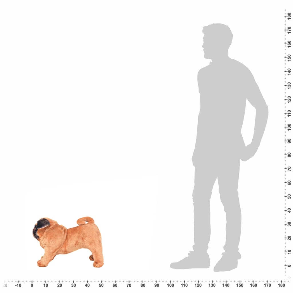 Plüschtier Hund Stehend Plüsch Hellbraun Xxl